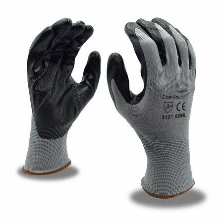 CORDOVA Nitrile Coated Machine-Knit Gloves, Cor-Touch II, M, 12PK 6894M